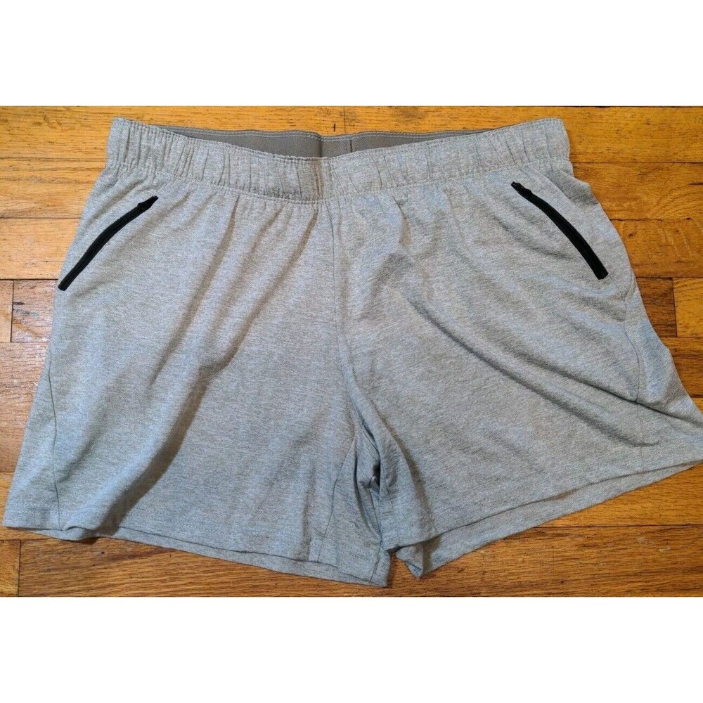 Nice Liberty Pro Women's Athletic Shorts Zippered Pockets Heather Gray Sz XL EUC